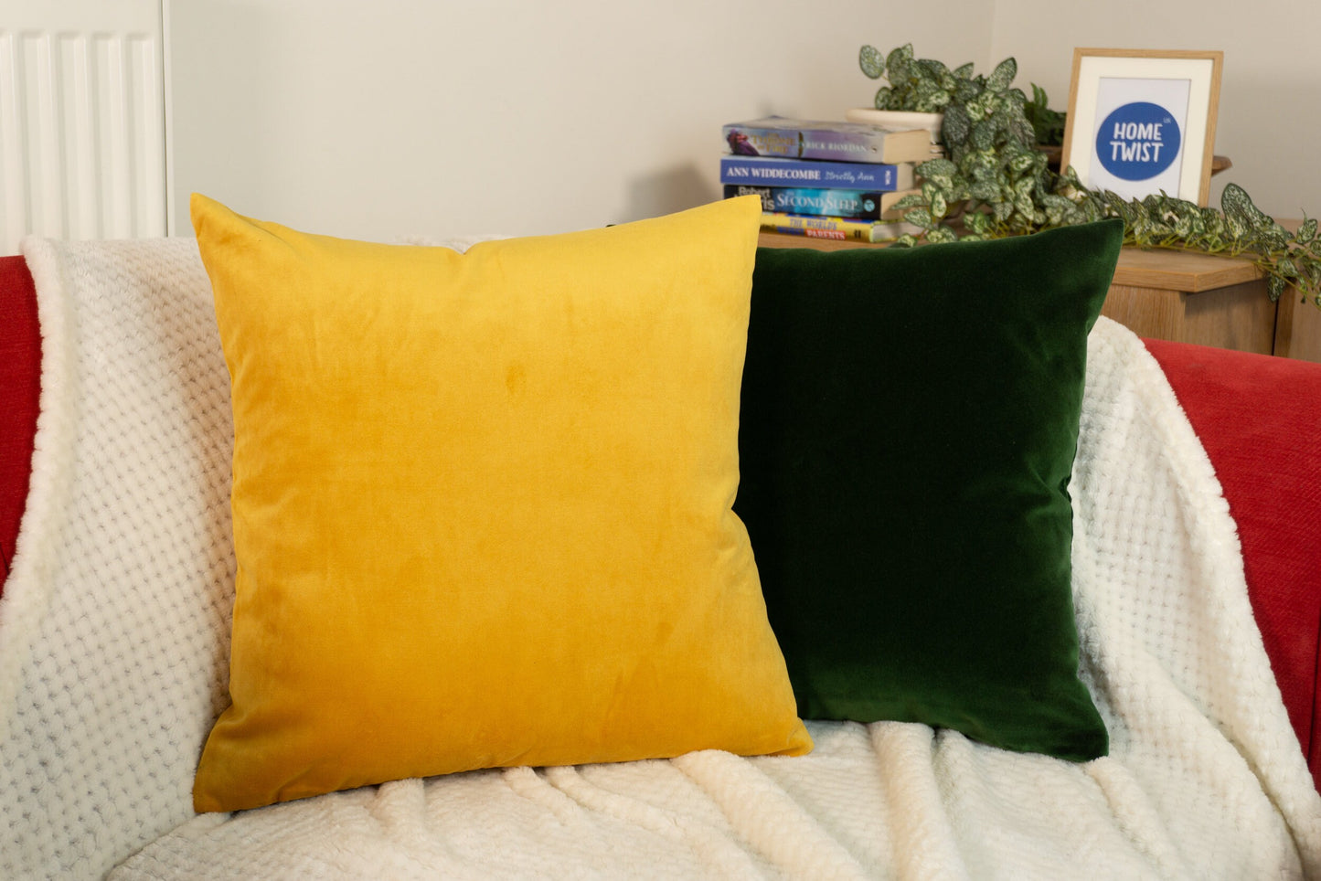 Luxury Velvet Lemon Yellow Cushion Cover, Lemon Yellow Velvet Pillow Cover 18x18Inches, 45x45cm