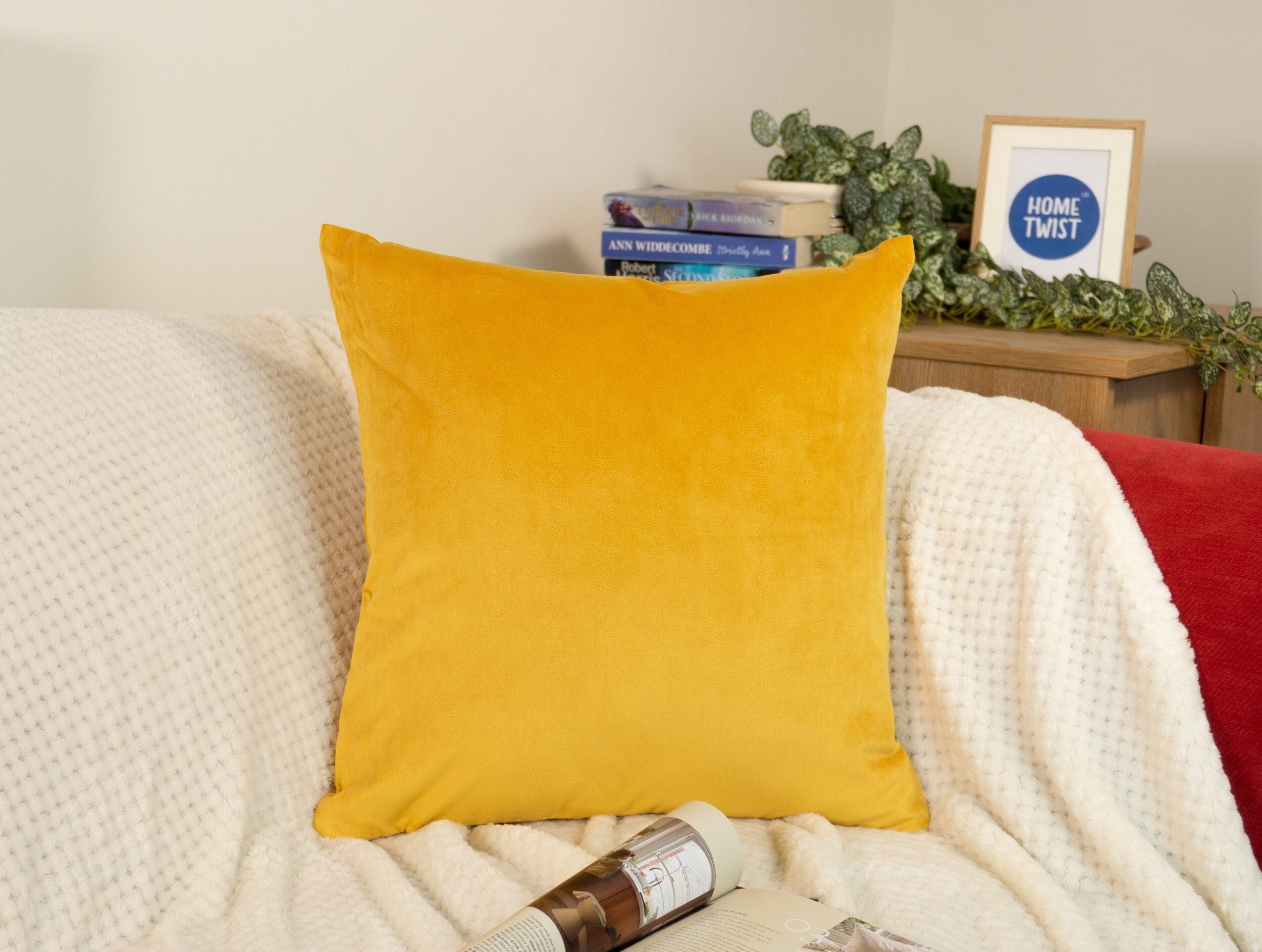 Luxury Velvet Lemon Yellow Cushion Cover Lemon Yellow Velvet