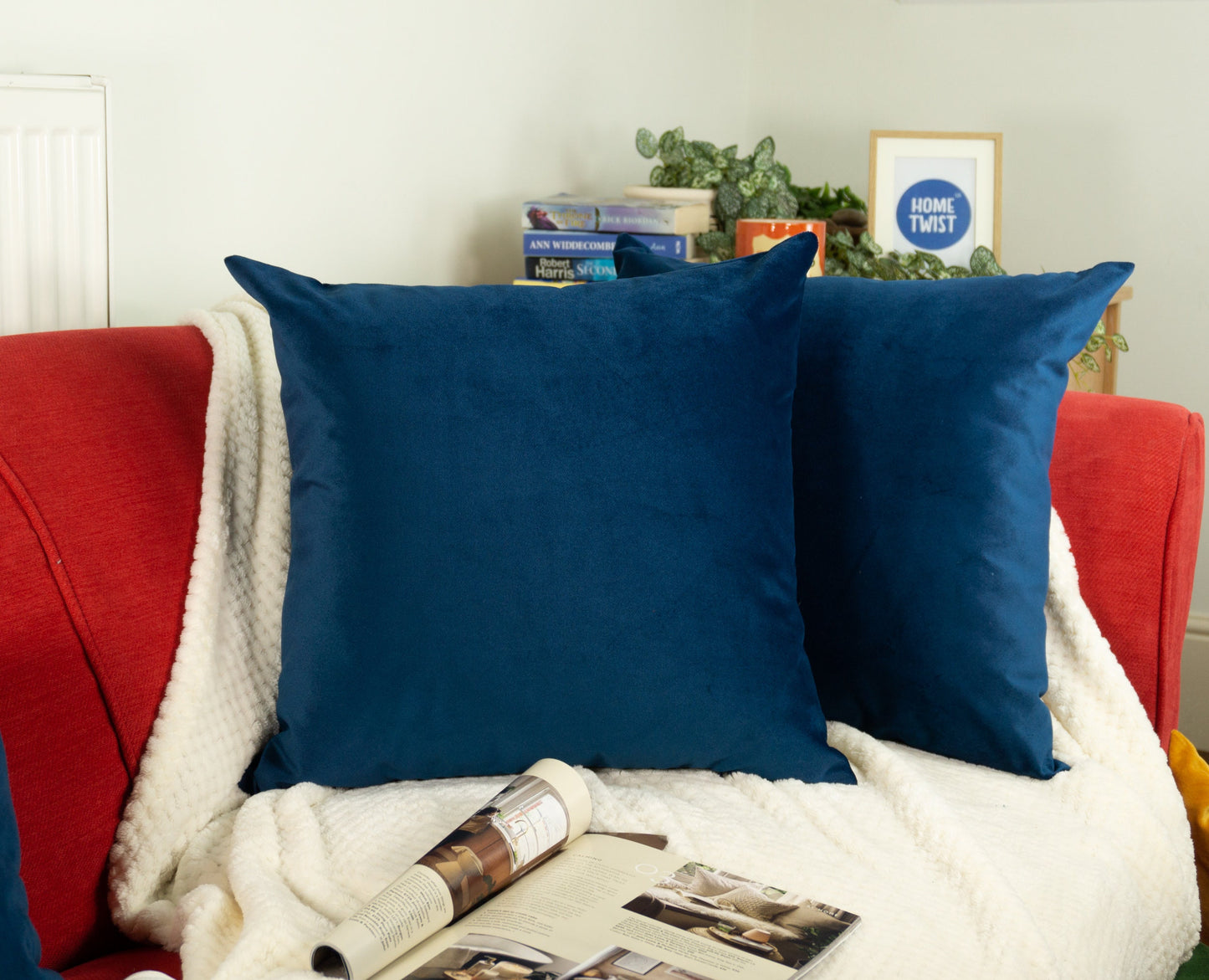 Navy Blue Velvet Cushion Cover, Navy Blue Pillow Covers, (All Sizes)