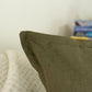 Natural Linen Olive Green Cushion Cover, Olive Green Linen Pillow Cover, Cushion Cover 45x45,50x50cm