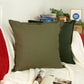 Natural Linen Olive Green Cushion Cover, Olive Green Linen Pillow Cover, Cushion Cover 45x45,50x50cm