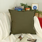 Natural Linen Olive Green Cushion Cover, Olive Green Linen Pillow Cover, Cushion Cover 45x45,50x50cm