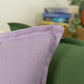 Cotton Linen Purple Cushion Cover, Linen Purple Throw Pillow, 18x18Inches, 20x20Inches