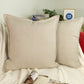 Ivory Natural Linen Decorative Pillow Cover, Natural Linen Cushion Cover 18x18Inches