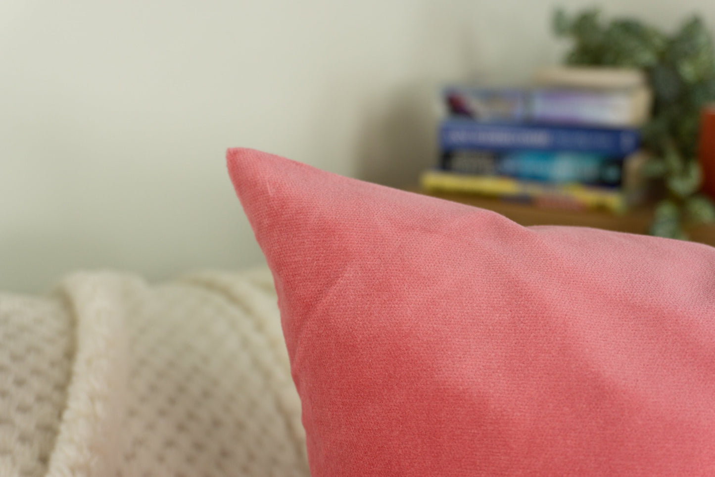 Plush Velvet Pink Pillow Cover, Pink Velvet Cushion Cover, Pink Lumbar Pillow Cover, All size available