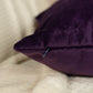 Woven Velvet Purple Cushion Cover, Purple Velvet Pillow Cover, Plush Velvet Purple Decorative Cushions 18x18Inches 45x45cm