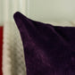 Woven Velvet Purple Cushion Cover, Purple Velvet Pillow Cover, Plush Velvet Purple Decorative Cushions 18x18Inches 45x45cm