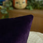 Woven Velvet Purple Cushion Cover, Purple Velvet Pillow Cover, Plush Velvet Purple Decorative Cushions 18x18Inches 45x45cm