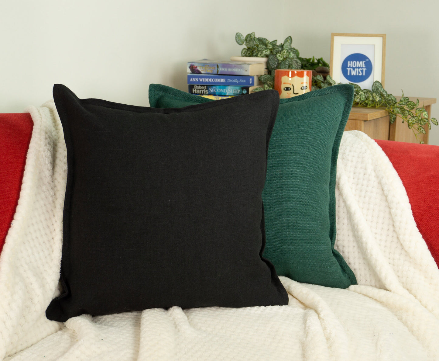 Natural Linen Black Pillow Cover, Dark Linen Pillow, Linen Cushion Covers, All Sizes.