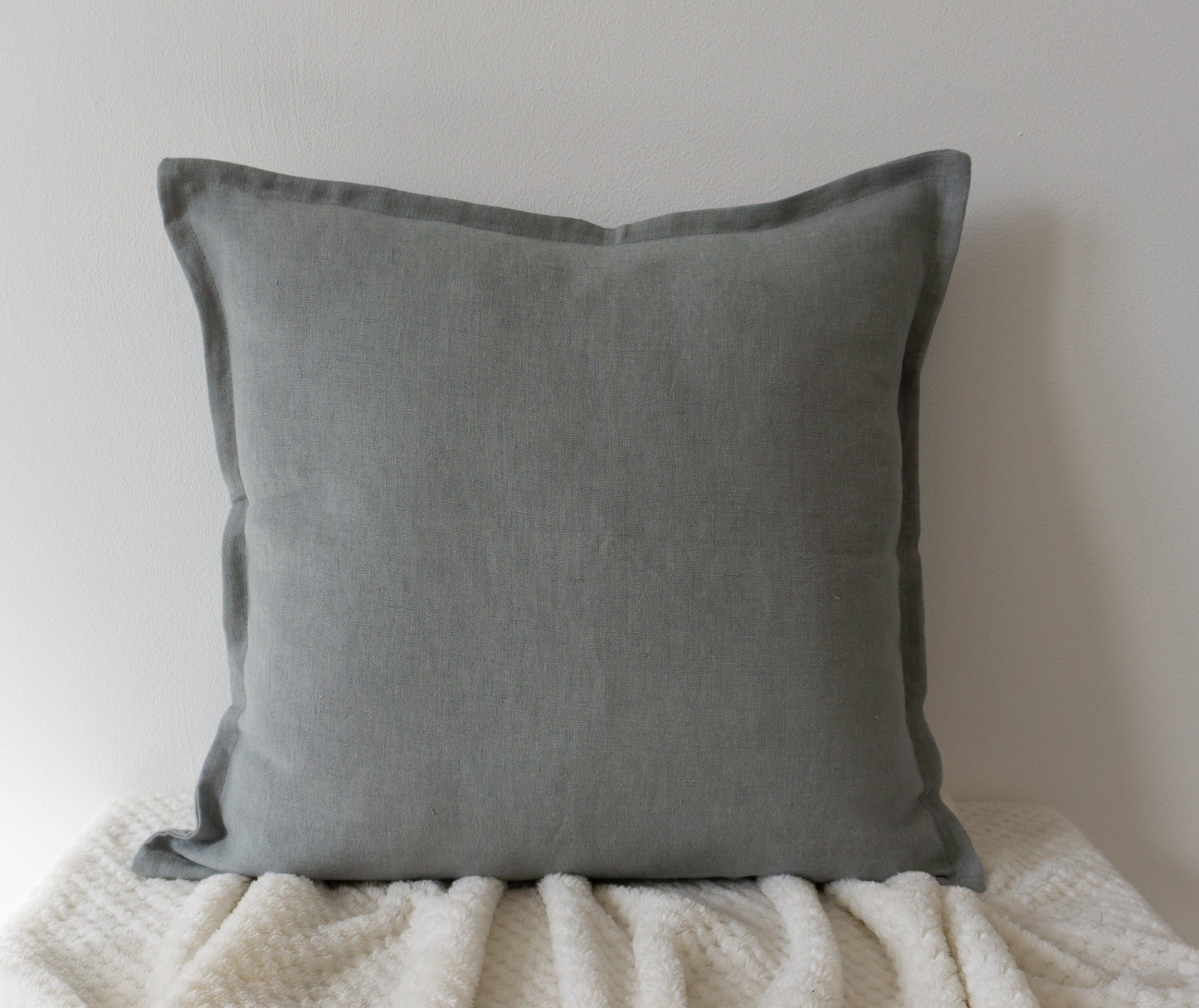 Natural Linen Grey Cushion Cover, Linen Pillow Cover, 45x45cm 18x18inches