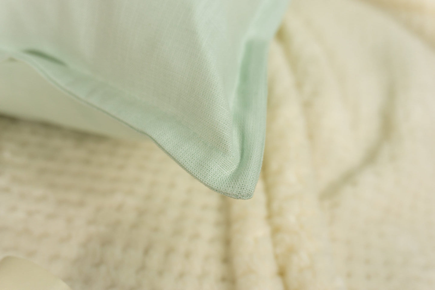 Cotton Linen Mint Green Cushion Cover, Sage Green Linen Pillow Cover 45x45cm , 18x18inches