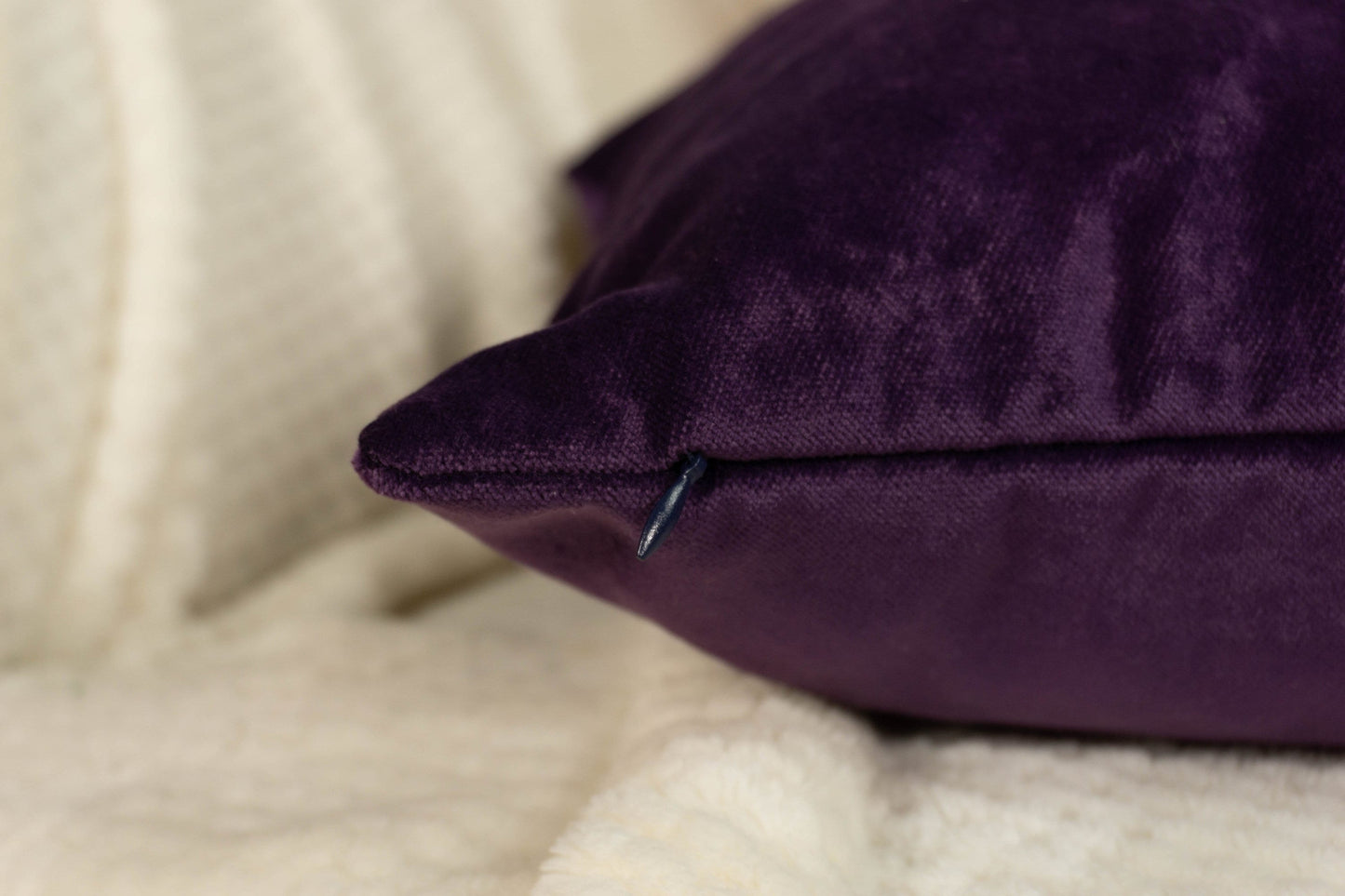 Luxury Purple Velvet Pillow Cover, Plum Velvet Cushion Cover, Purple Velvet Throw Pillow, All Size available