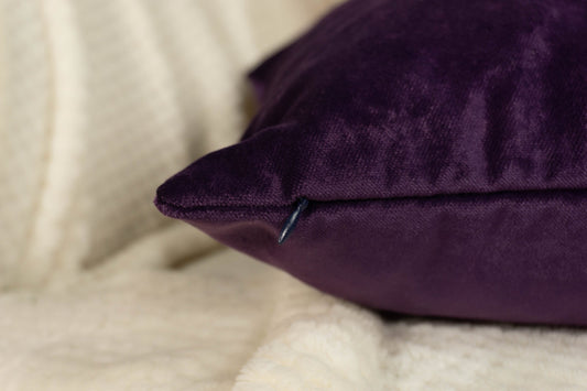 Luxury Purple Velvet Pillow Cover, Plum Velvet Cushion Cover, Purple Velvet Throw Pillow, All Size available