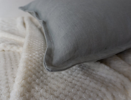 Natural Linen Grey Cushion Cover, Linen Pillow Cover, 45x45cm 18x18inches