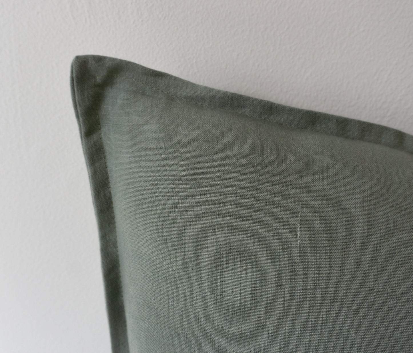 Natural Linen Pale Green Cushion Cover, Linen Pale Green Pillow Cover, 45x45cm 18x18inches