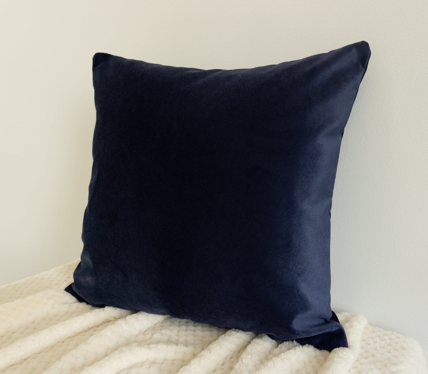 Velvet Cobalt Blue Cushion Cover, Cobalt Blue Plush Velvet Pillow cover for Home Decor, 43x43cm