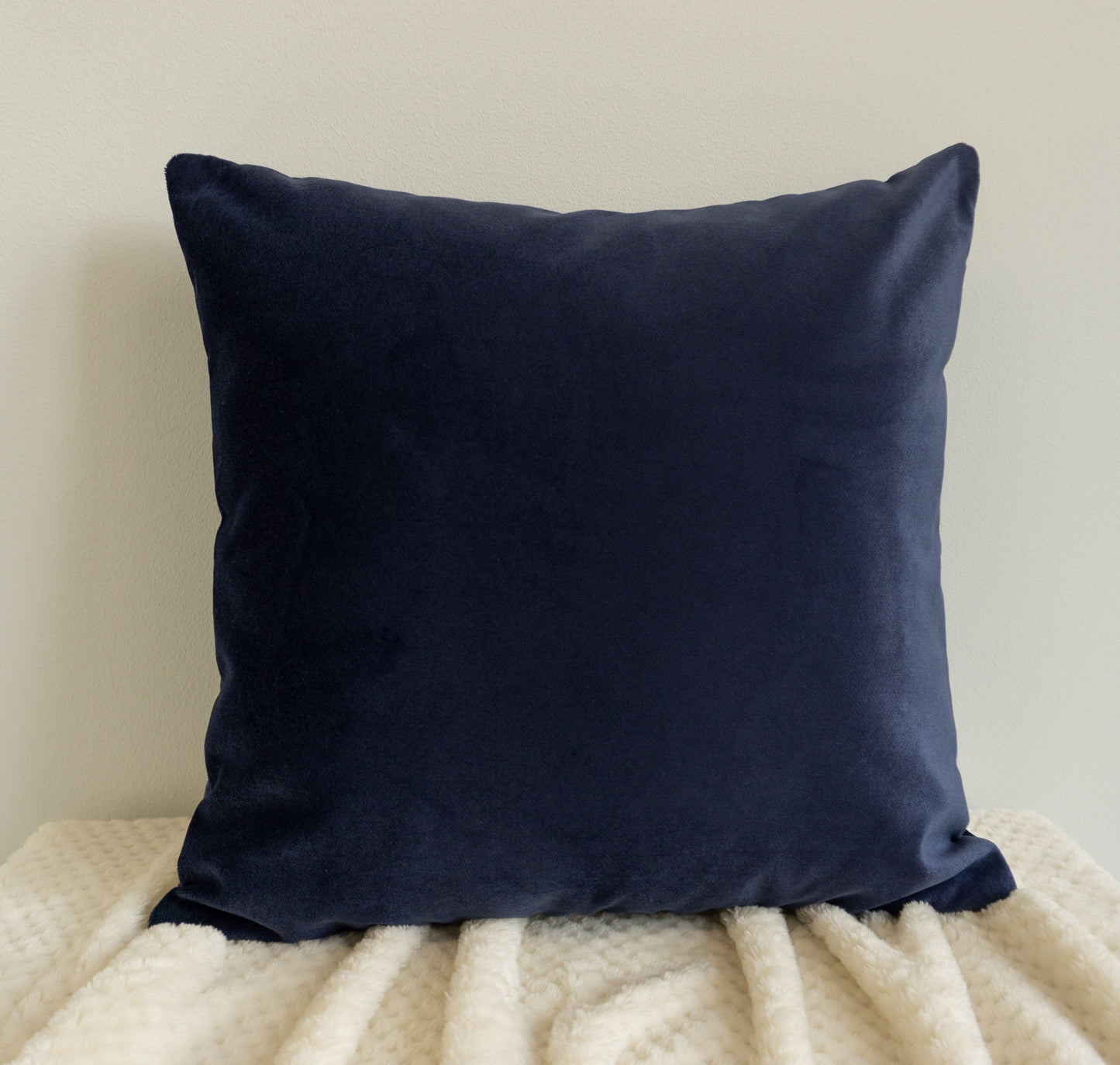 Velvet Cobalt Blue Cushion Cover, Cobalt Blue Plush Velvet Pillow cover for Home Decor, 43x43cm