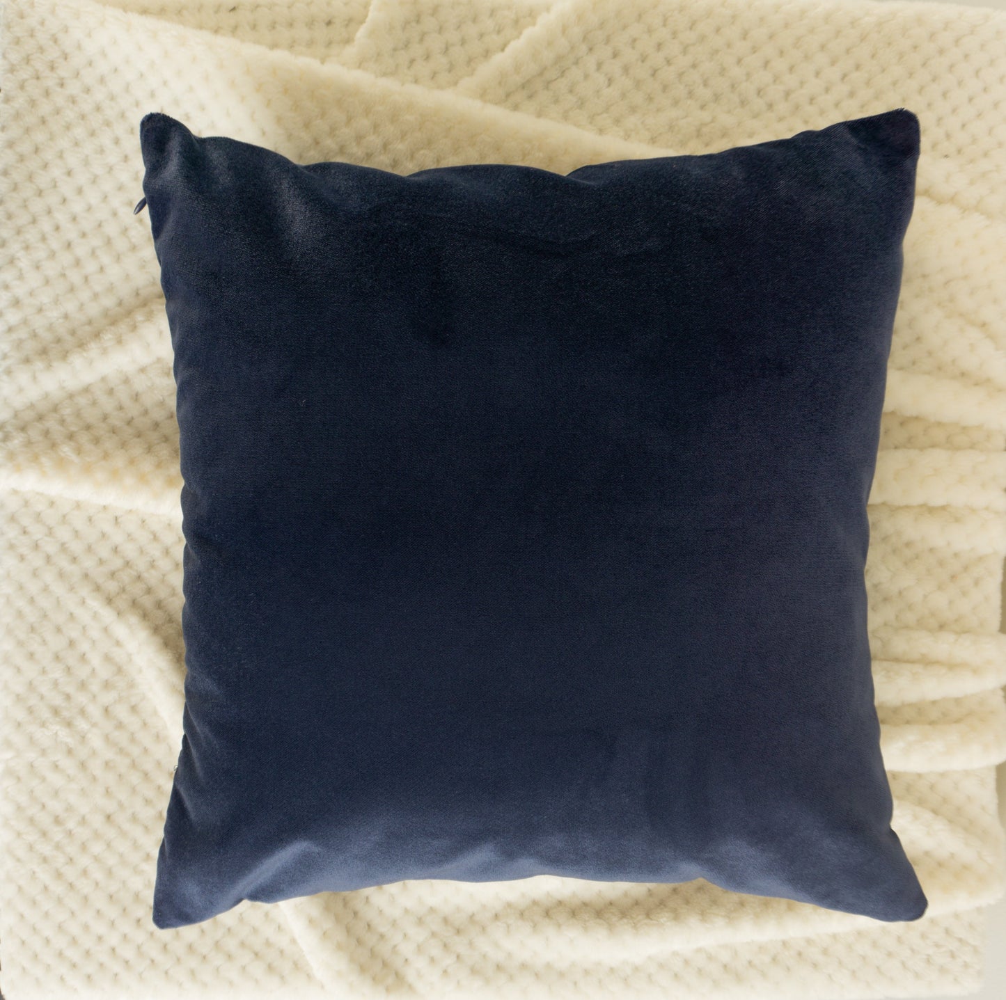 Velvet Cobalt Blue Cushion Cover, Cobalt Blue Plush Velvet Pillow cover for Home Decor, 43x43cm