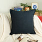 Linen Dark Blue Cushion Cover I Linen Throw Pillowcase Sofa Cushion Cover Home Decor 45x45cm, 18x18Inches