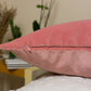 Plush Velvet Salmon Pink Pillow Cover, Velvet Pink Cushion Cover, Lumbar Pillow Cover, All Size available