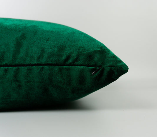 Luxury Shiny Dark Green Velvet Christmas Pillow Cover, Velvet Christmas Decor Green Cushion Cover (All Sizes)