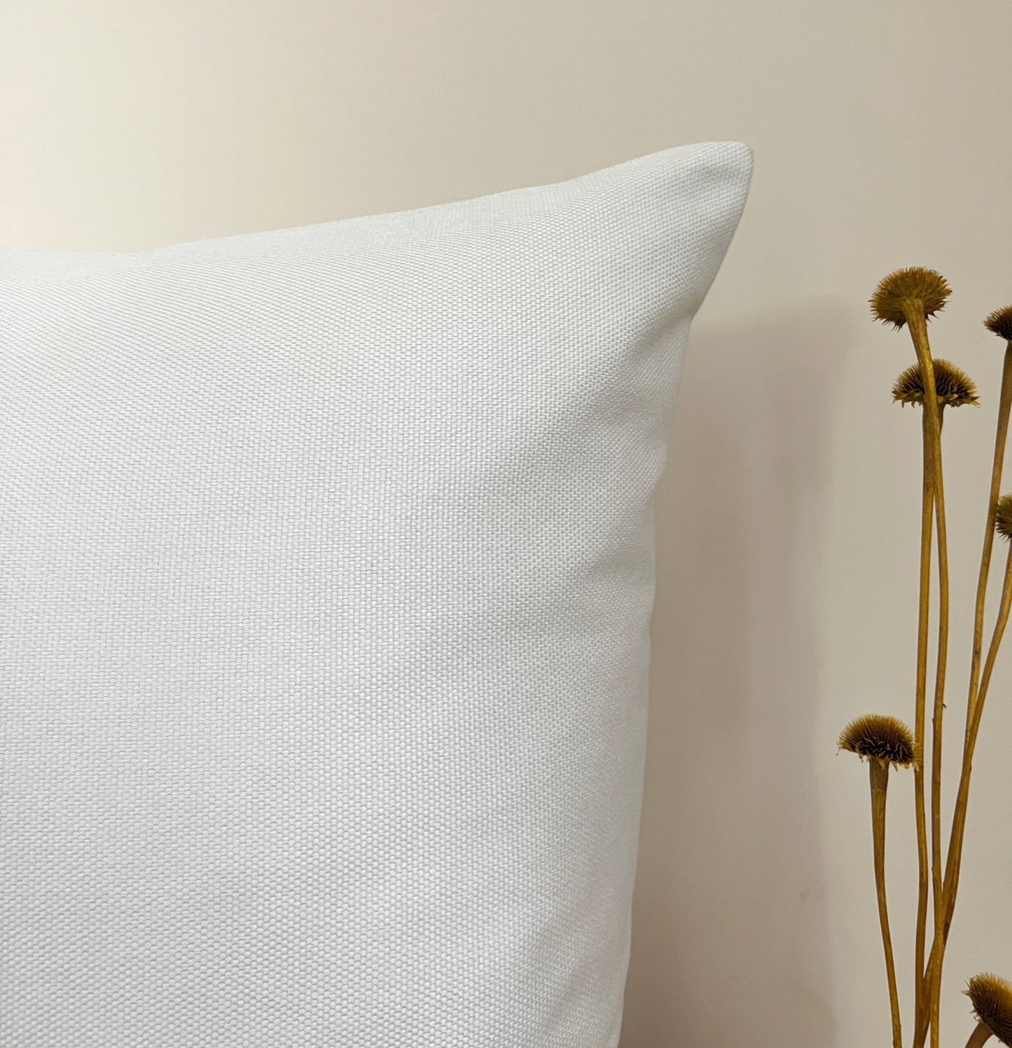 Upholstery Linen Cream Pillow Cover, White Linen Decorative Cushion Cover, All Size Options.