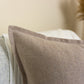 100% Natural Linen Decorative Ivory Cushion Cover, Linen Beige Pillow Cover (Any Custom Size)