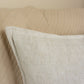 Cotton Linen Beige Cushion-Pillow Cover, Natural Linen Ivory Throw Cushion Cover (Any Custom Size)