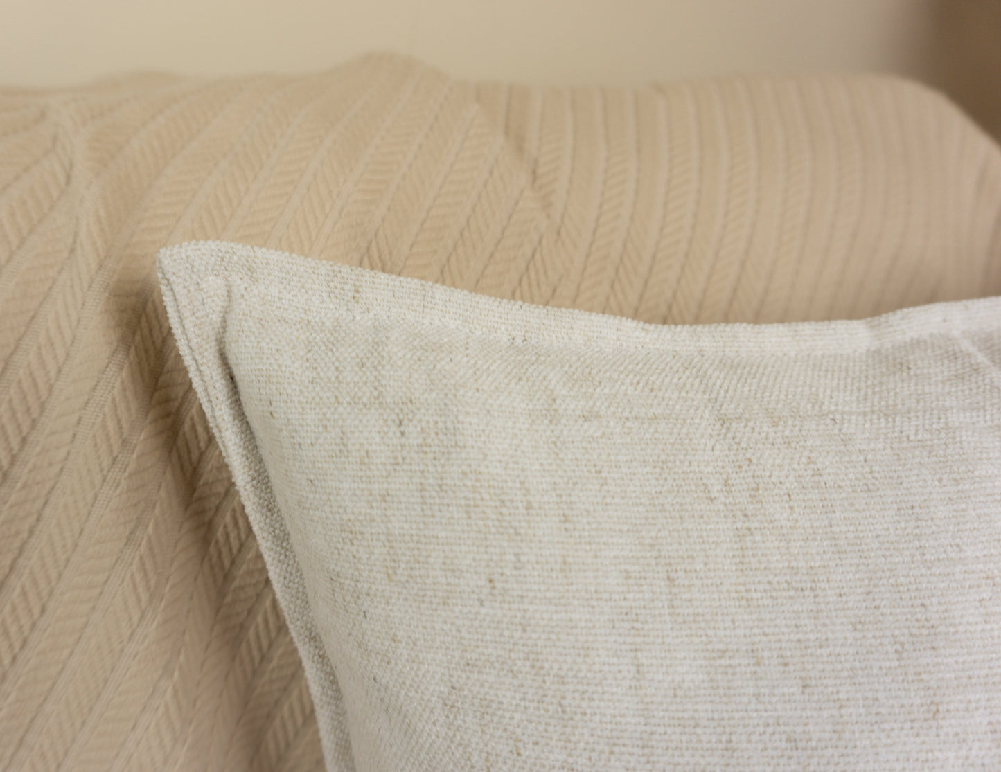 Cotton Linen Beige Cushion-Pillow Cover, Natural Linen Ivory Throw Cushion Cover (Any Custom Size)